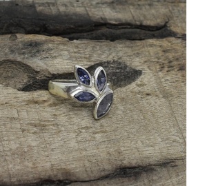 Natural Iolite Gemstone <b>Ring</b> Handmade in 925 Sterling Silver Elegant Minimalist <b>Statement</b> <b>Ring</b> for Women Solid Silver Jewelry - Product Image 3