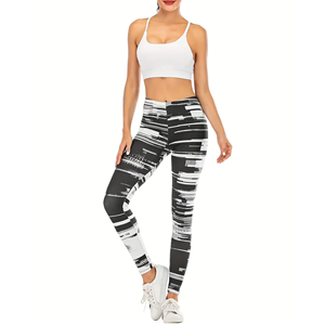 Vente en gros Leggings élastiques décontractés en cuir PU taille haute pour femmes Logo personnalisé Poches Tissu tricoté Résistance aux accrocs Tout - Product Image 5