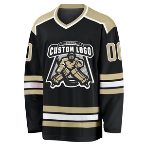 Camiseta de Hockey sobre Hielo Personalizada al por Mayor, Impresión por Transferencia de Calor, 100% Poliéster, Secado Rápido, Antibacteriana, Alta Calidad, 220g - Product Image 1