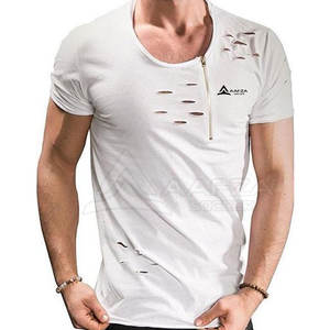Camiseta de Hombre de Alta Calidad, Hecha a Medida, Estilo Desgastado, 100% Algodón, Diseña la Tuya Propia, Mejor Precio, Talla Adulto, Transpirable en la Parte Delantera - Product Image 1