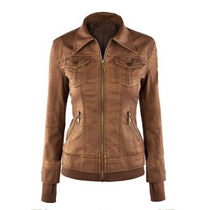 Abrigos de motorista de otoño con estilo para mujer al por mayor prendas de vestir exteriores de moto a prueba de viento en tallas grandes características de punto transpirables para mujeres con curvas - Product Image 3