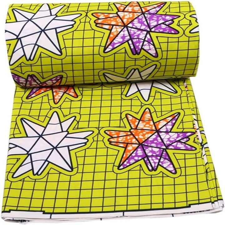 Libya Double Faced 100 Percent Cotton African Wax Print Fabric with Soft Texture for Fashion Clothing and Home Decoration