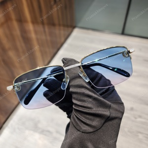 VVS D Moissanite Diamond Studded unisex hip hop พรีเมี่ยมหนาและฉูดฉาดสี่เหลี่ยมผืนผ้าแว่นตาสีชมพูสีฟ้าในราคาที่เหมาะสม - Product Image 6