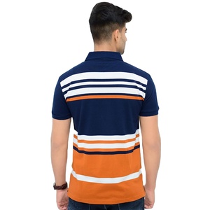 Venta al por mayor de diseño personalizado de alta calidad para hombre a rayas Polo para hombres de moda Casual inteligente de calidad superior de Bangladesh - Product Image 2