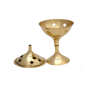 Quemador de incienso Bakhoor de color dorado de latón hecho a mano con quemador Oud de tamaño personalizado de alta calidad para proveedor mayorista - Product Image 6