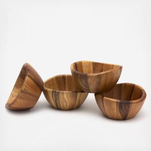 Cuencos de madera decorativos para servir comida, precio competitivo, decoración de mesa, cuenco de madera moderno - Product Image 3