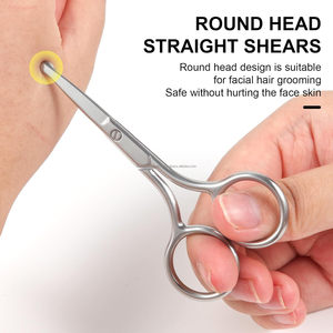 Tijeras Profesionales Premium de Acero Inoxidable con Punta Redondeada para Recortar el Vello de la Nariz, Manicura, Uñas y Cejas - Product Image 3