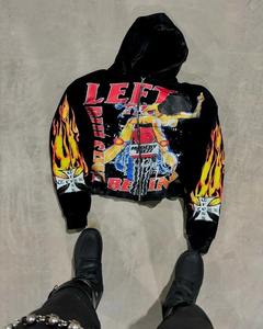 เสื้อฮู้ดซักหินพิมพ์ลายมีฮู้ดซักกรดแบบวินเทจเสื้อฮู้ดซักได้พิมพ์ลายสกรีน - Product Image 3