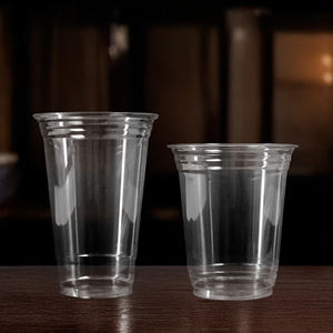 Vietnam Quang Quan 12/16/20/24oz Disposable PET Single Wall Clear Round 95mm <b>Cups</b> with <b>Lids</b> for Hot/Cold Beverages - Product Image 1