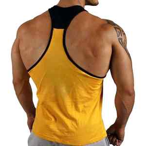 Camiseta Deportiva Extra Grande para Hombre, de Algodón Grueso, Estilo Lavado Ácido, Sin Mangas, para Gimnasio, con Logotipo Personalizado, Método de Tejido de Punto - Product Image 3