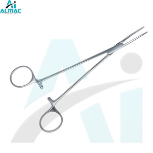 Fórceps de arteria médica Premium ALMAC Mandíbula curvada con mandíbulas dentadas para sujeción segura en cirugías hospitalarias y clínicas - Product Image 5