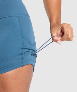 2025 femmes côtelé sans couture en Nylon Gym Biker Shorts Logo personnalisé héritage Logo serré Short taille élastique solide Yoga entraînement court - Product Image 5