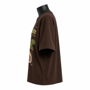 Camiseta Gráfica Extra Grande de Estilo Vintage Marrón Personalizada para Hombre y Mujer, 100% Algodón, Ropa Urbana Informal, Corte Holgado, Estampada - Product Image 4
