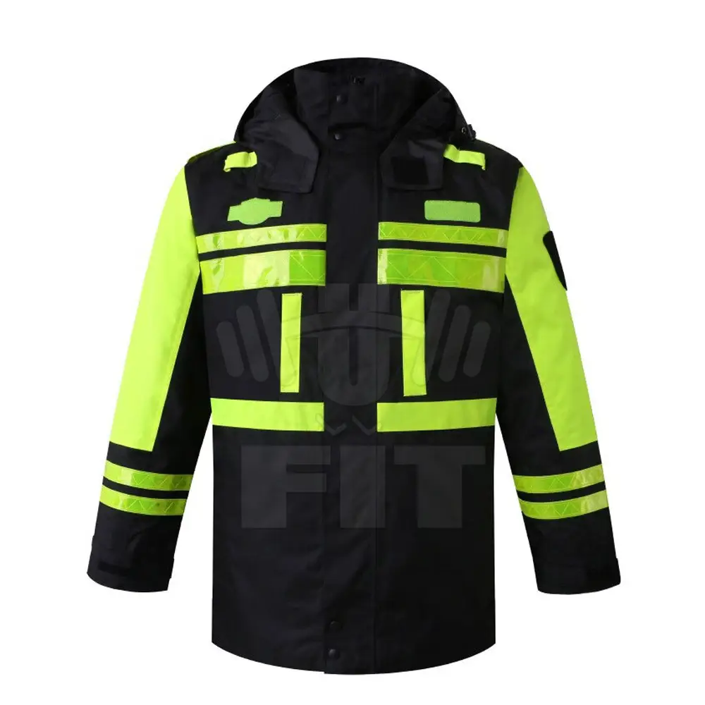 2023 Reflector Jackets Reflective Road Winter Safety Jackets For Construction with Multiple Pockets