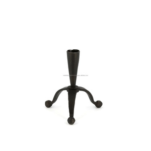 Bougeoirs en fer forgé trileg 2 pièces vintage accessoires en métal forgé à la main pour la décoration de la maison pour les cadeaux de noël - Product Image 4