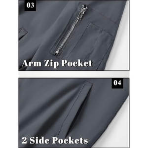 Veste bomber homme automne-hiver, patchwork, col montant, coupe slim, doublée en polaire, streetwear décontracté, nouvelle collection 2025 - Product Image 3