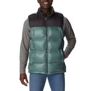 Chaleco de invierno personalizable para hombre, ligero, cálido, con burbujas, sin mangas, de talla grande, OEM disponible - Product Image 1