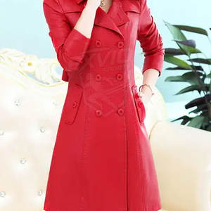 Abrigo de cuero para invierno, nuevo diseño de moda, tela suave, ideal para uso diario, abrigo para mujer - Product Image 4