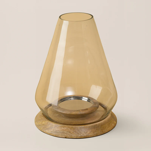 Porte-bougie en bois décoratif personnalisable pour la décoration de la chambre à coucher, ajoutant une lumière douce et une esthétique en bois organique - Product Image 1