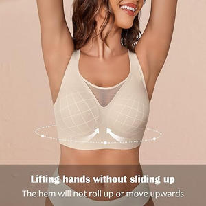 Alta calidad Nuevo logotipo personalizado Push up Tallas grandes Active Wear Cross Yoga Tops Mujeres Sujetador deportivo acolchado Impreso personalizado - Product Image 5