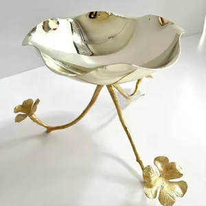 Hand-Finished Stainless Steel Fruit Bowl Eco-Friendly Metal Design with Raised Stand Base for Party Use - Product Image 2