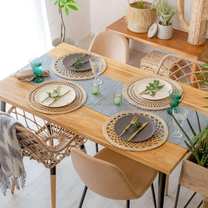 Napperons de salle à manger faits à la main | Napperons en rotin, napperons naturels pour la maison, l'hôtel, le Restaurant, la cuisine, les Villas | Cadeau pour elle - Product Image 5