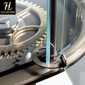 Hochwertige Italian Design Mechanical <strong>Wine</strong> Cabinet in Extra Clear Glass Stainless Steel Gear <strong>Display</strong> <strong>Case</strong> Decorative Cabinet - Product Image 5