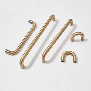 Poignées de porte de placard en acier inoxydable, laiton doré, pour meubles, tiroirs de cuisine - Product Image 2