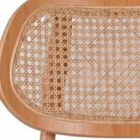 Chaise de salle à manger moderne en bois massif et rotin, chaise d'appoint en bois pour restaurant, café, salle à manger à domicile