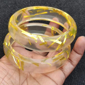 Todos los días joyería resina acrílico pulsera brazalete exagerado deslumbrante Multicolor ancho Irregular cuadrado acrílico pulseras - Product Image 1