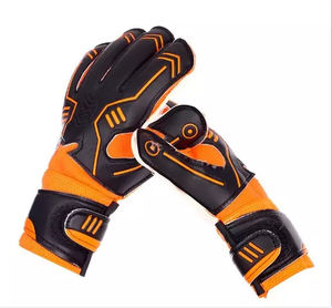 Gants de gardien de but en cuir PU latex épais professionnel Protection des doigts Gants de gardien de but de Football Logo et conceptions personnalisés - Product Image 1