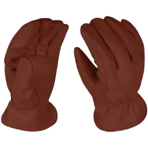 Sheep Grain Leather Safety <b>Gloves</b> Thickness Straight Cuff Tear-Resistant Heavy-Duty Construction Free Welding Gardening - Product Image 6