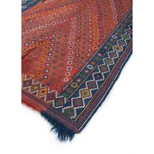 Alfombras de Lana Anudadas a Mano con Diseño Geométrico Nuray, 9x12, Patrón Abstracto Rectangular para Pasillo, Hogar, Sala de Estar, Dormitorio - Pae-4102 Rojo Naranja - Product Image 2