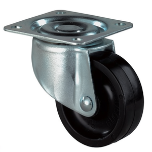 BS Casters Black Plastic Swivel Caster with Mounting Plate 30 mm Wheel Diameter 20 kg Load Capacity <b>Raincoat</b> Accessory - Product Image 3