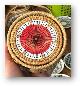 Sous-verre vietnamien en rotin pour une vie durable, sous-verre rond naturel fait à la main pour un cadeau créatif - Product Image 3