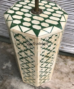 Handcrafted Modern Bone Inlay LED <b>Lamp</b> with E26 Base AC Powered Eco-Friendly for Home Decor Hotel Projects & Gifting-Tradebyd - Product Image 4