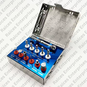 Kit de recortadora dental con brocas de trépano, punzones guía y tejido, discos de sierra y caja de esterilización, Kit completo de cirugía de implantes - Product Image 3
