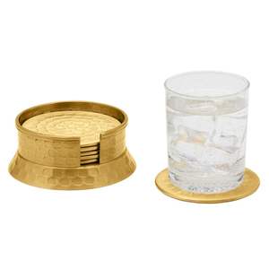 Posavasos de metal plateado diseñados para combinar con utensilios de cocina modernos y mejorar el estilo de presentación de bebidas de mesa todos los días - Product Image 2