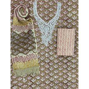 Conjuntos de Traje de Algodón sin Coser para Mujer, Estampados a Mano - Product Image 1