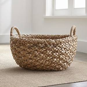 Cesta de almacenamiento tejida a mano, cesta de lavandería para sala de estar, cesta de ratán para jardín, maceta, organizador de almacenamiento decorativo de lujo - Product Image 4