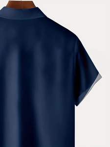 Chemise habillée décontractée et ajustée pour hommes 100% popeline de coton biologique écologique respirante Color Block Design à rayures verticales - Product Image 5