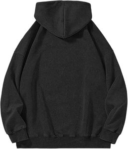 Sudadera con Capucha de Algodón Grueso con Efecto Lavado Ácido, Ofrece un Aspecto Vintage Desgastado para Moda Urbana y Ropa Casual - Product Image 6