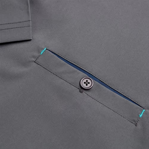 Uniforme d'hôpital pour hommes, chemise de travail extensible à manches courtes, élégante et professionnelle pour les médecins - Product Image 2