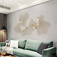 Décoration intérieure de luxe en métal doré, architecture moderne, art mural, revêtement en poudre, pour hôtels, restaurants, chambre à coucher