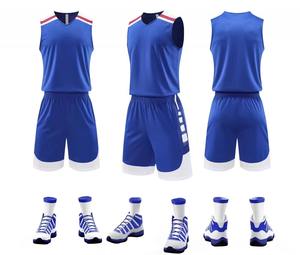 Hot Sale Customized Basketball Uniforms Breathable <b>Blue</b> Black Polyester Sportswear Sizes XS to 5XL Sublimation Printed - Product Image 2