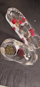 Candelabros de resina epoxi hechos a mano únicos, regalos de Navidad ideales para la decoración del hogar y ocasiones especiales - Product Image 6