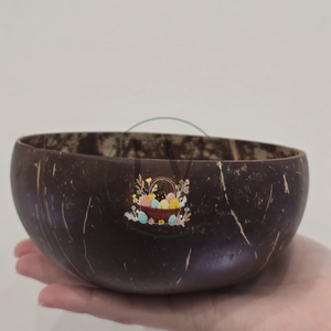 Tazón de Coco Vietnamita Impreso en 3D, Tazón de Coco Pulido Ecológico para Smoothie, Acai, Helado, Precio Económico - Product Image 1