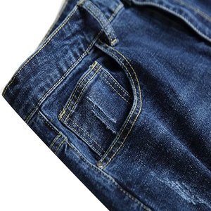 Breathable Straight Man Jean Pants Slim Fit Highest Quality Custom Logo Design Denim Pants With Pockets - Product Image 5