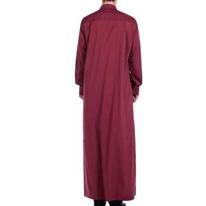 Fashionable Islamic <b>Men</b> <b>Thobes</b> Jubba 100% High Quality Dark Long Suit Thobe <b>Men's</b> Clothing Ramadan Djellaba Eid - Product Image 3
