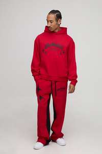 Top personalizado Streetwear Sweatsuit algodón pulóver Sudadera con capucha y pantalones de chándal conjunto holgado de algodón chándales al por mayor - Product Image 2